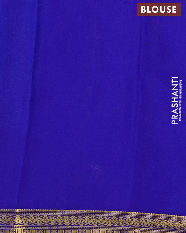 Pure Soft silk saree purple and bluish green with thread woven buttas and thread woven border