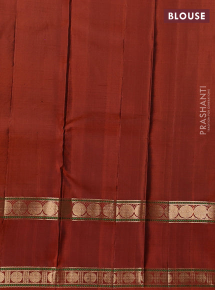 Pure Soft silk saree purple and rustic orange with zari woven buttas and rettapet zari woven border