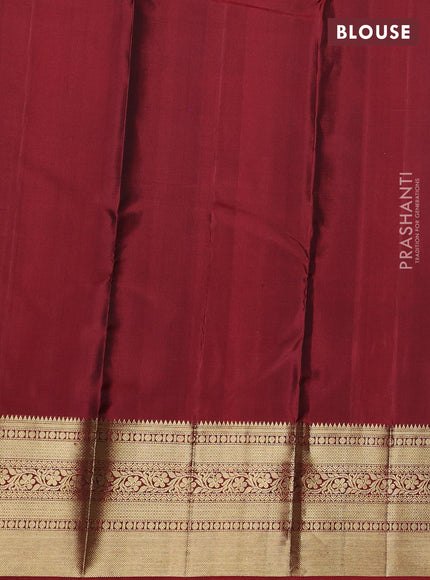 Pure Soft silk saree maroon with zari woven buttas and zari woven border