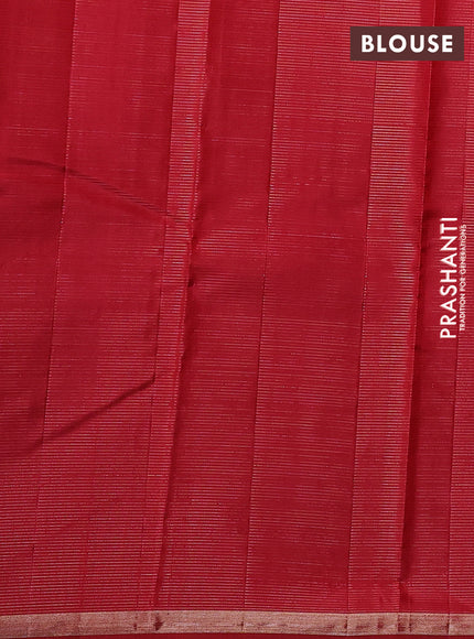 Pure kanchipuram silk saree dual shade of pink with allover zari weaves & buttas and zari woven border
