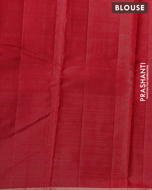Pure kanchipuram silk saree dual shade of pink with allover zari weaves & buttas and zari woven border