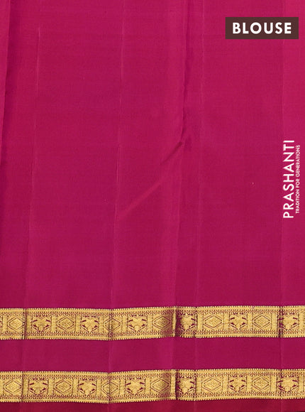 Pure kanchipuram silk saree pink with zari woven buttas and rettapet zari woven border
