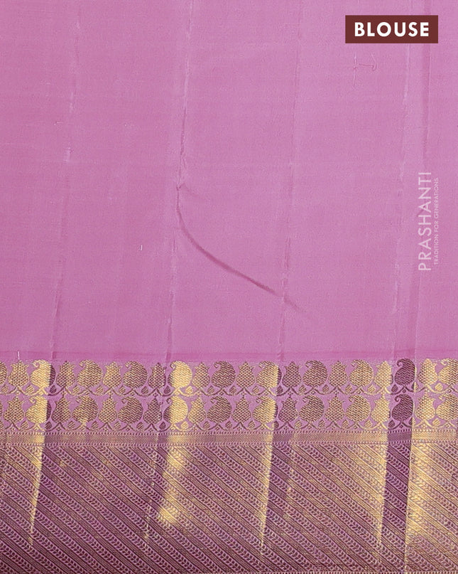 Pure kanchipuram silk saree deep maroon and light pink with zari woven buttas and zari woven korvai border