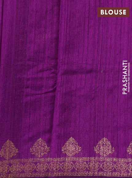Banarasi raw silk saree purple with woven buttas and woven border