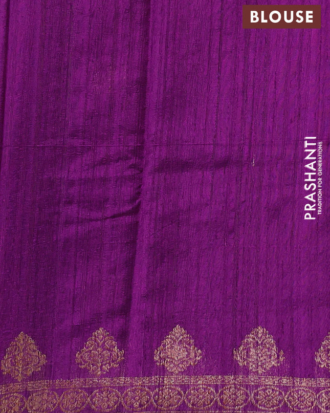 Banarasi raw silk saree purple with woven buttas and woven border