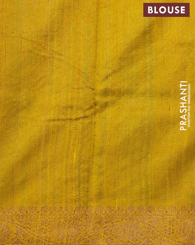 Banarasi raw silk saree teal shade with woven buttas and woven border