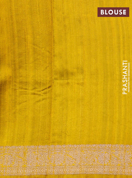 Banarasi raw silk saree navy blue with woven buttas and woven border