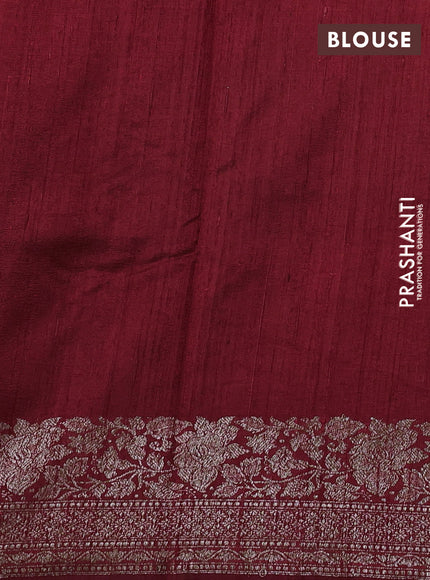Banarasi raw silk saree maroon with woven buttas and woven border