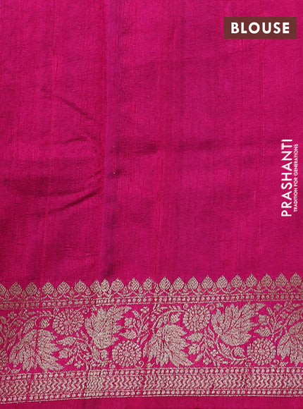 Banarasi raw silk saree deep violet with woven buttas and woven border