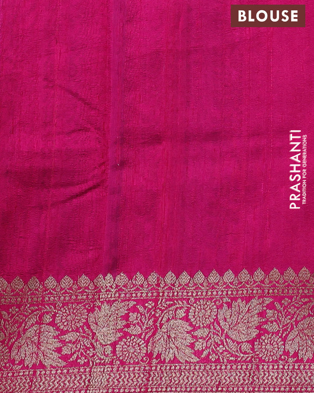 Banarasi raw silk saree deep violet with woven buttas and woven border