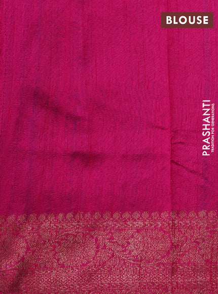 Banarasi raw silk saree cs blue with woven buttas and woven border