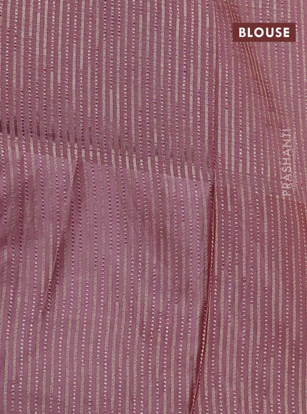 Kota silk saree pastel pink with zari woven buttas and zari woven border