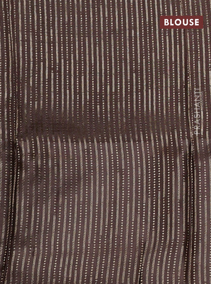 Kota silk saree brown with zari woven buttas and zari woven border