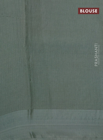 Kota silk saree pastel green with zari woven buttas and zari woven border