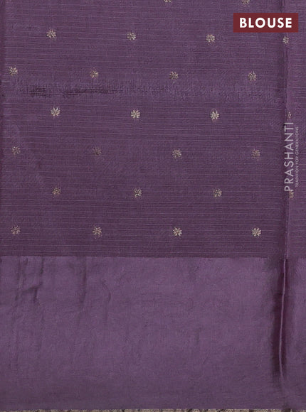 Kota silk saree lavender with zari woven buttas and zari woven border
