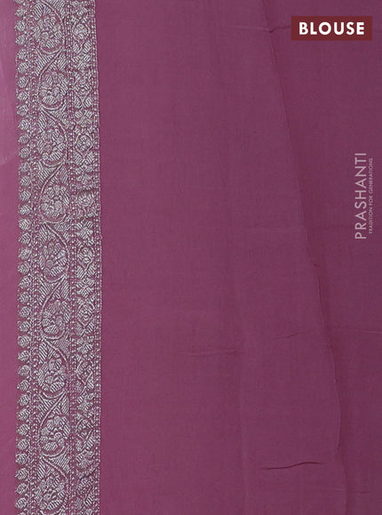 Pure banarasi chiffon saree pastel pink with silver zari woven buttas and silver zari woven border