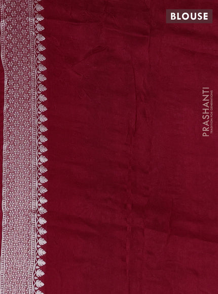 Banarasi semi raw silk saree red with annam buttas and mina border