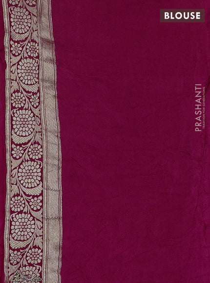 Banarasi silk saree pink with allover zari woven brocade pattern and embroidery work border