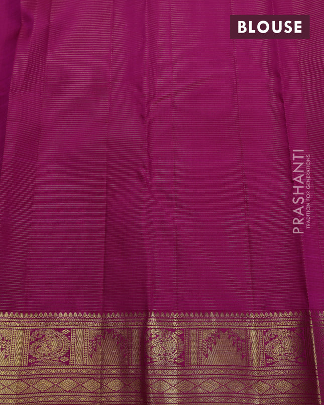 Pure kanchipuram silk saree pink with allover vairaosi pattern & buttas and zari woven border
