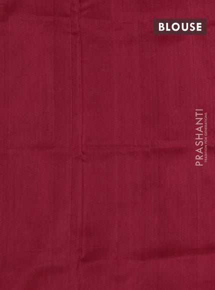 Pure uppada silk saree red with silver & gold zari woven buttas and wevy zari woven border