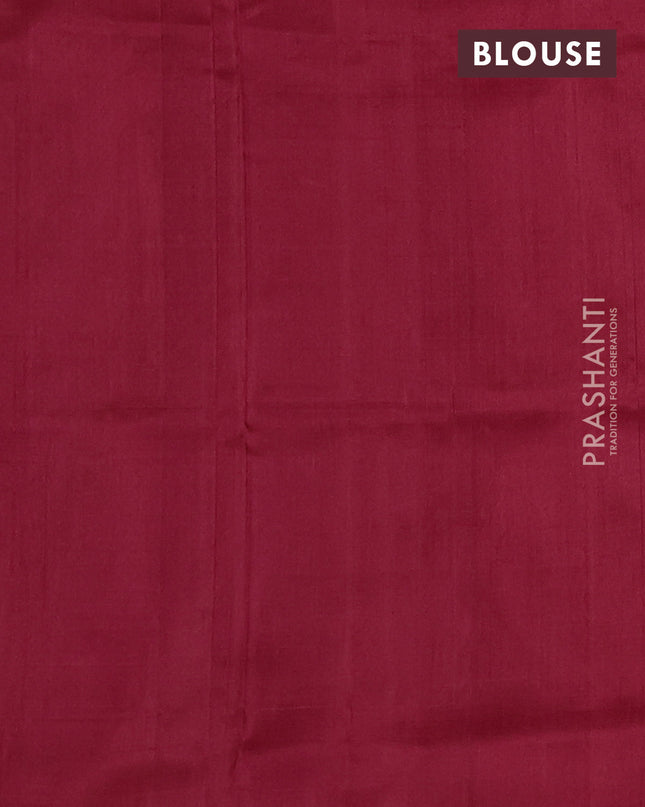 Pure uppada silk saree red with silver & gold zari woven buttas and wevy zari woven border