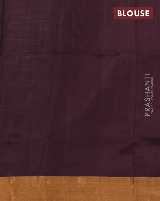 Pure uppada silk saree cream and coffee brown with silver & gold zari woven buttas and zari woven border