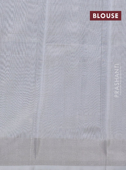 Pure uppada silk saree black with silver zari woven buttas and silver zari woven border