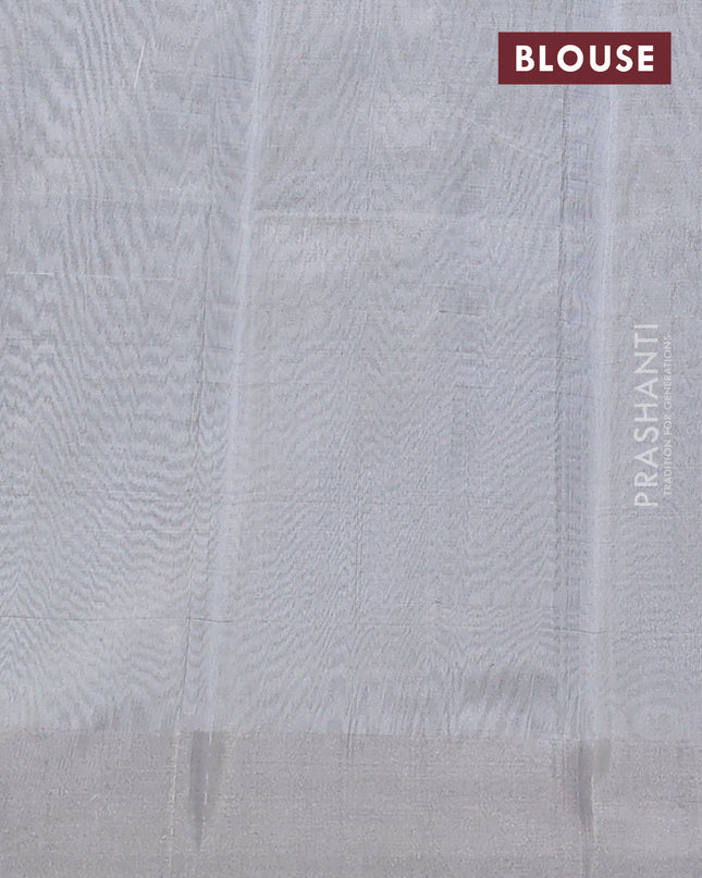 Pure uppada silk saree black with silver zari woven buttas and silver zari woven border
