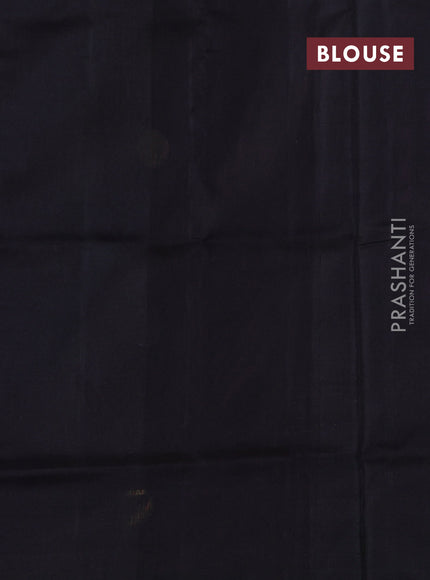 Pure uppada silk saree purple and black with silver & gold zari woven coin buttas and simple border