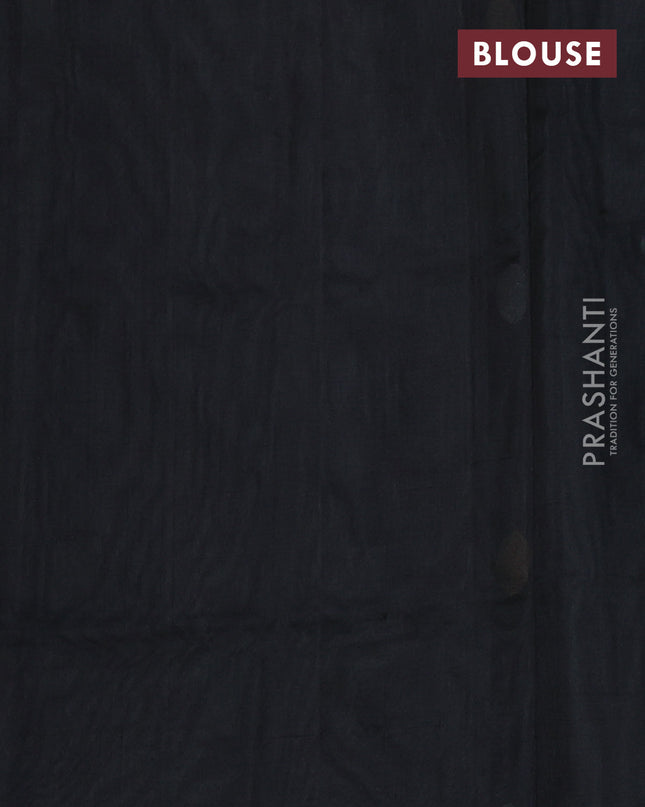 Pure uppada silk saree grey and black with silver & gold zari woven coin buttas and simple border