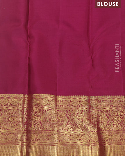 Pure kanchipuram silk saree cream and maroon with allover zari woven brocade weaves and zari woven korvai border