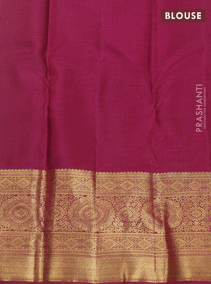 Pure kanchipuram silk saree cream and maroon with allover zari woven brocade weaves and zari woven korvai border