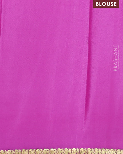Pure mysore silk saree light pink with plain body and small zari woven border