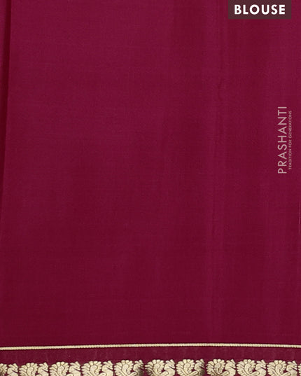 Pure mysore silk saree pink with plain body and small zari woven border