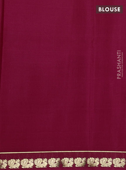 Pure mysore silk saree pink with plain body and small zari woven border