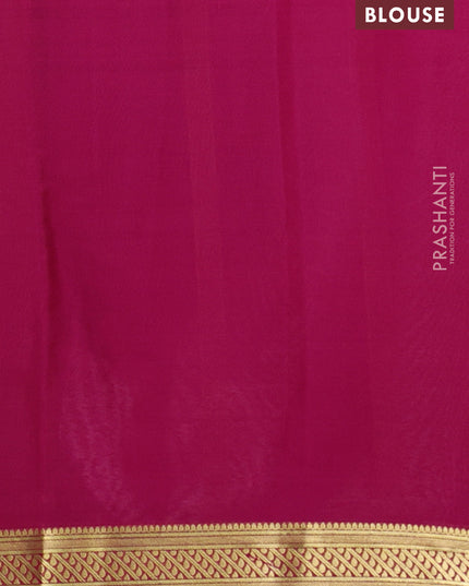 Pure mysore silk saree light pink and pink with plain body and zari woven border