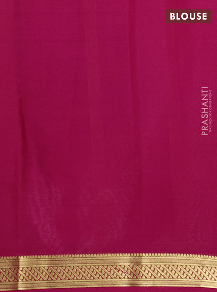 Pure mysore silk saree light pink and pink with plain body and zari woven border