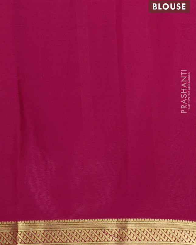 Pure mysore silk saree light pink and pink with plain body and zari woven border