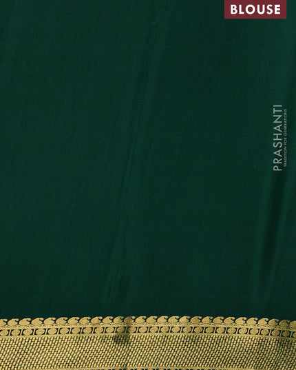 Pure mysore silk saree light pink and green with allover zari checks and zari woven border