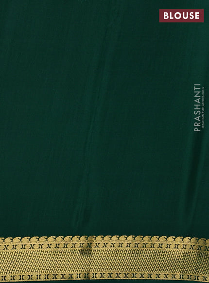 Pure mysore silk saree light pink and green with allover zari checks and zari woven border