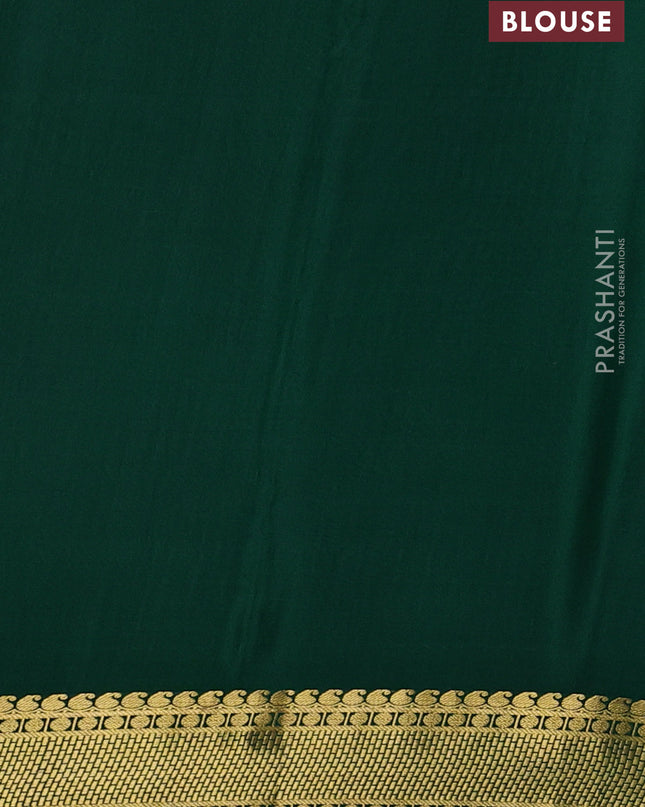 Pure mysore silk saree light pink and green with allover zari checks and zari woven border
