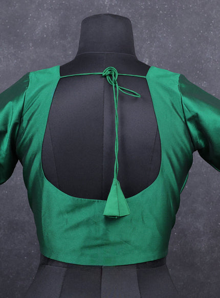 Green semi silk readymade blouse