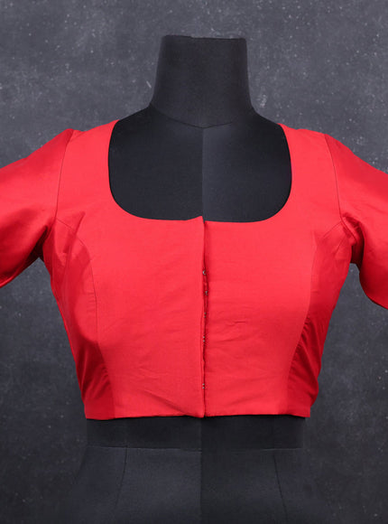 Red semi silk readymade blouse