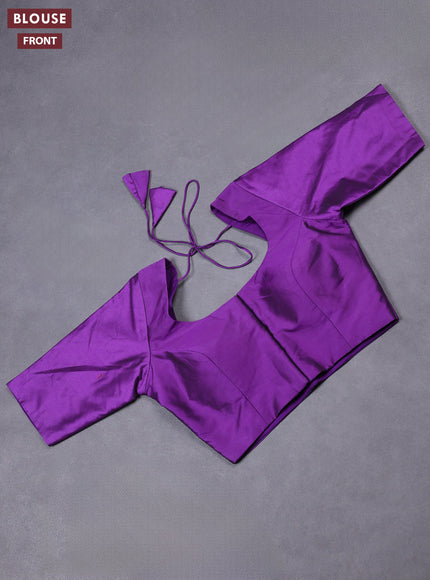 Violet semi silk readymade blouse
