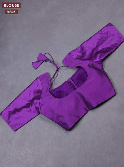 Violet semi silk readymade blouse