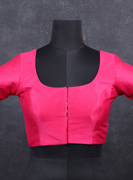 Pink semi silk readymade blouse
