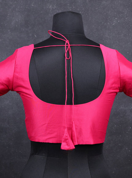 Pink semi silk readymade blouse