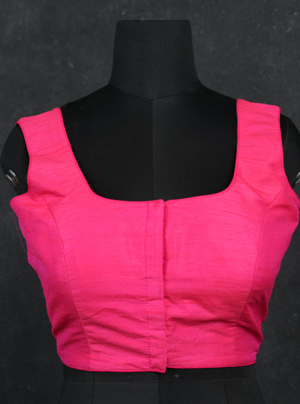 Candy pink semi raw silk readymade blouse