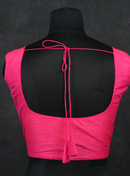 Candy pink semi raw silk readymade blouse