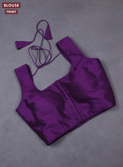Violet semi raw silk readymade blouse
